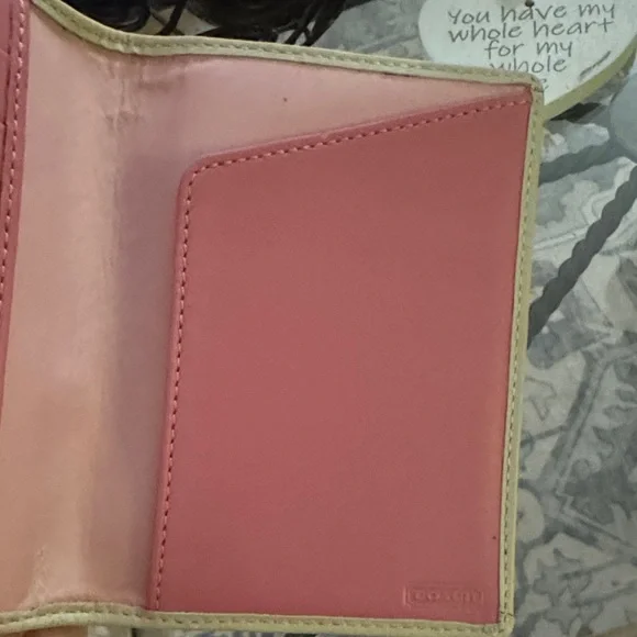 Coach Beige and Pink Passport Cover - Picture 9 of 9